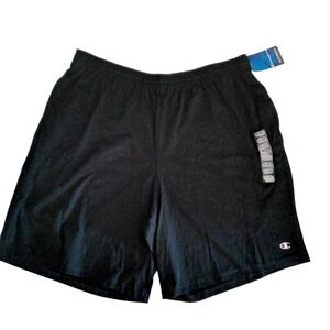 Champion Mens Authentic Jersey Shorts Black Cotton Gym Athletic 2XL XXL New